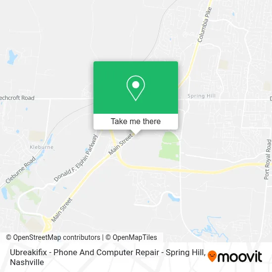 Ubreakifix - Phone And Computer Repair - Spring Hill map