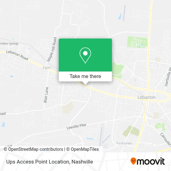 Ups Access Point Location map