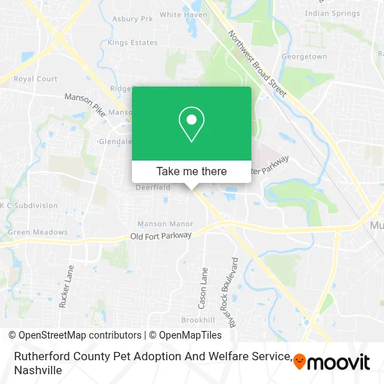 Rutherford County Pet Adoption And Welfare Service map
