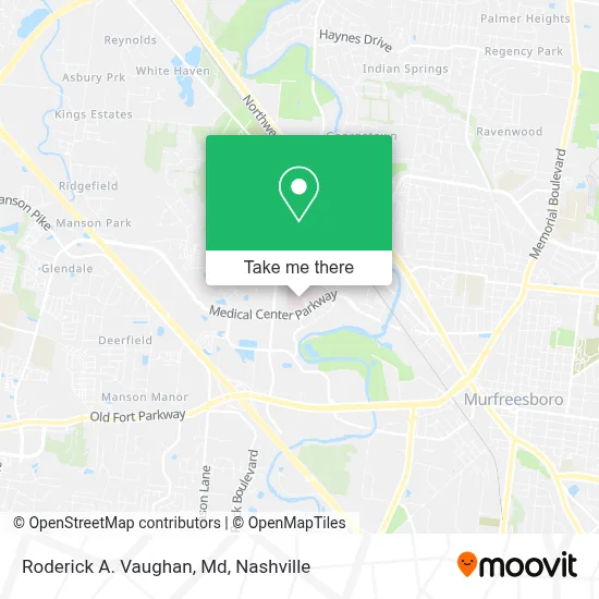 Roderick A. Vaughan, Md map