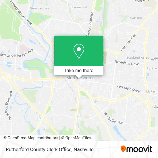 Rutherford County Clerk Office map