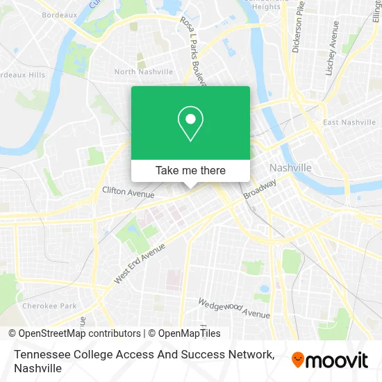 Tennessee College Access And Success Network map