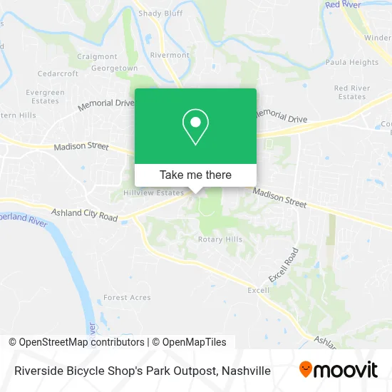 Riverside Bicycle Shop's Park Outpost map