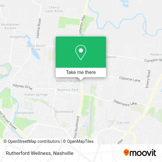 Rutherford Wellness map