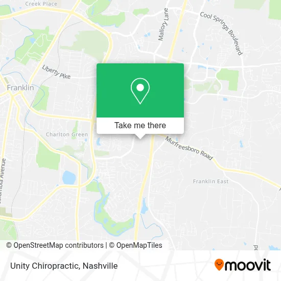 Unity Chiropractic map
