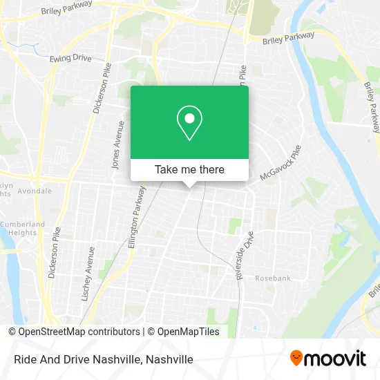 Ride And Drive Nashville map