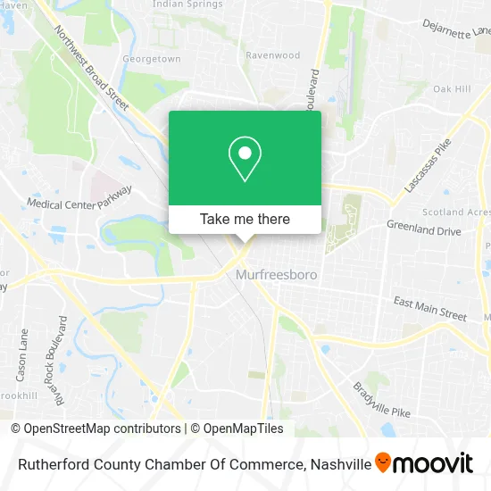 Rutherford County Chamber Of Commerce map