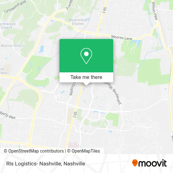 Rls Logistics- Nashville map