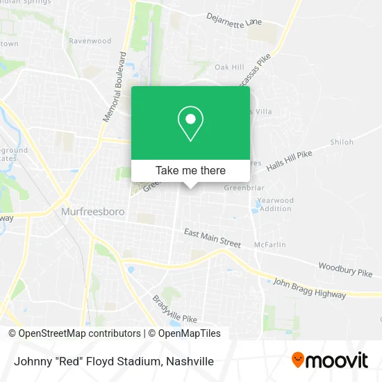 Johnny "Red" Floyd Stadium map