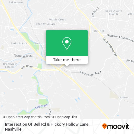 Intersection Of Bell Rd & Hickory Hollow Lane map