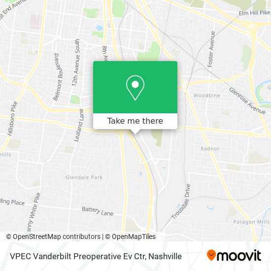 VPEC Vanderbilt Preoperative Ev Ctr map