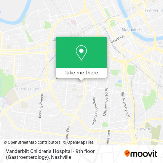 Vanderbilt Children's Hospital - 9th floor (Gastroenterology) map