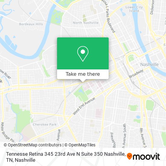 Mapa de Tennesse Retina 345 23rd Ave N Suite 350 Nashville, TN