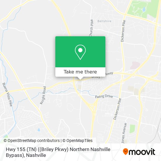 Hwy 155 (TN) ((Briley Pkwy) Northern Nashville Bypass) map