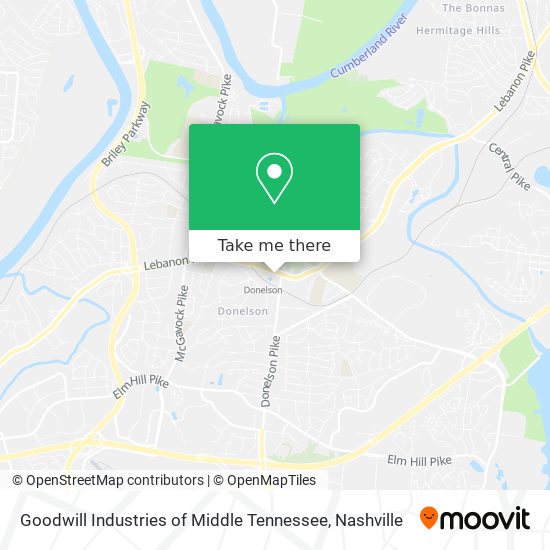 Goodwill Industries of Middle Tennessee map