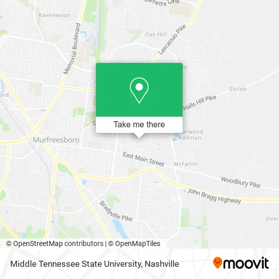 Middle Tennessee State University map