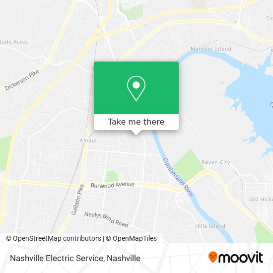 Mapa de Nashville Electric Service