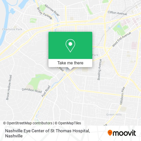 Mapa de Nashville Eye Center of St Thomas Hospital