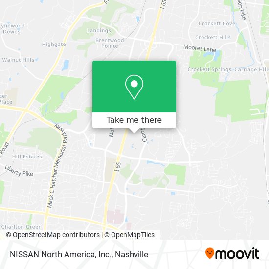 NISSAN North America, Inc. map
