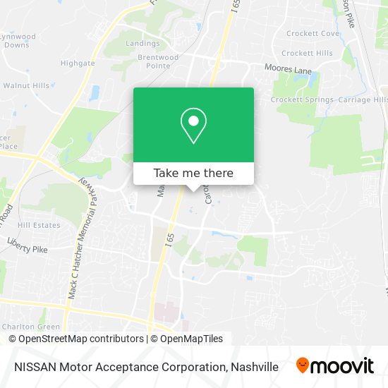 NISSAN Motor Acceptance Corporation map