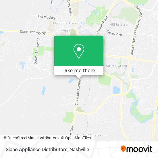 Mapa de Siano Appliance Distributors