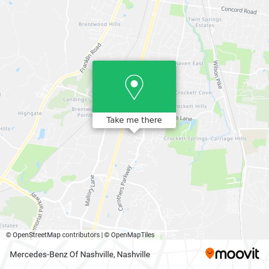 Mapa de Mercedes-Benz Of Nashville