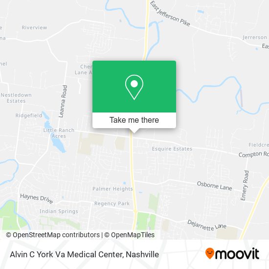 Alvin C York Va Medical Center map