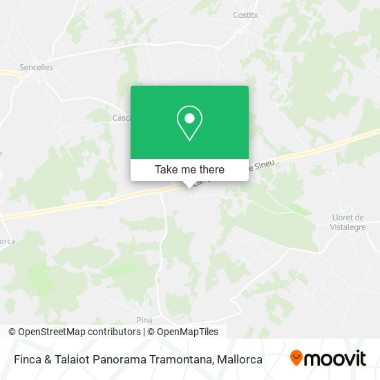 Finca & Talaiot Panorama Tramontana map