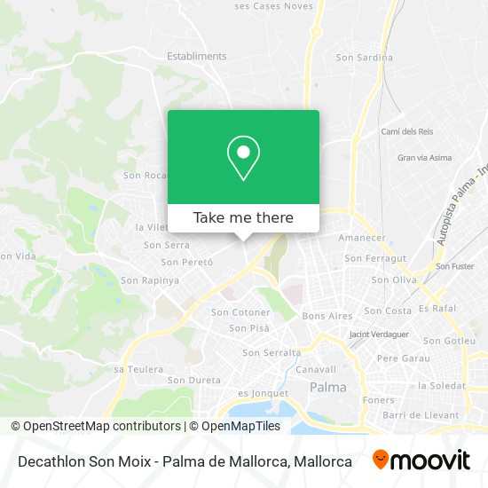 mapa Decathlon Son Moix - Palma de Mallorca