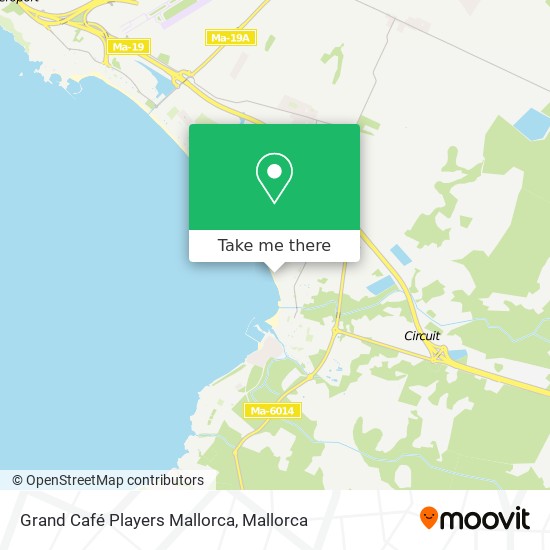 Grand Café Players Mallorca map