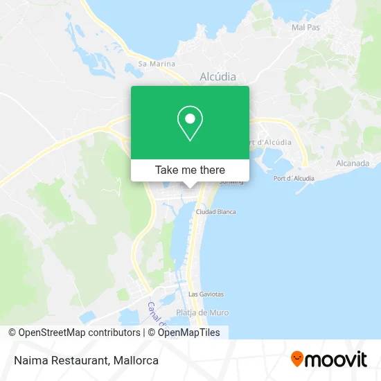 Restaurant Naima map