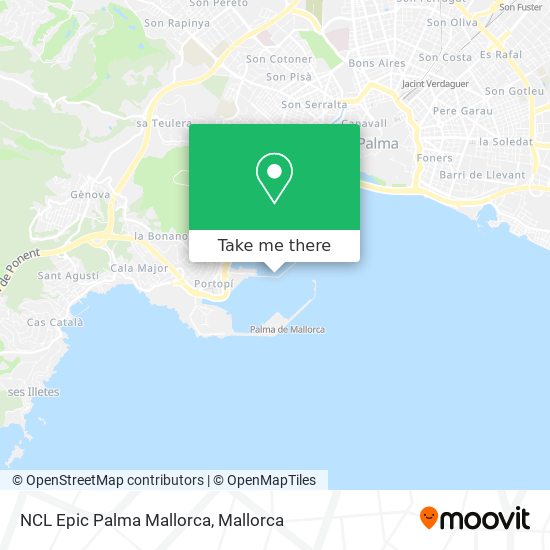 NCL Epic Palma Mallorca map
