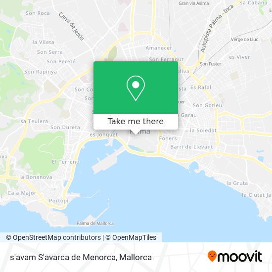 s'avam S'avarca de Menorca map