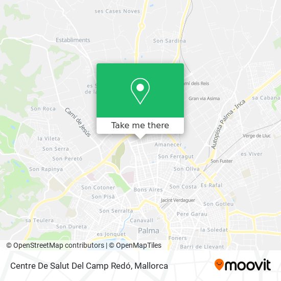 mapa Centre De Salut Del Camp Redó