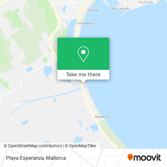 Playa Esperanza map