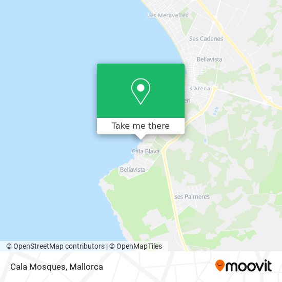 Cala Mosques map