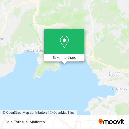 Cala Fornells map