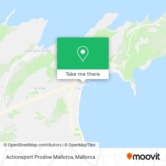 mapa Actionsport Prodive Mallorca