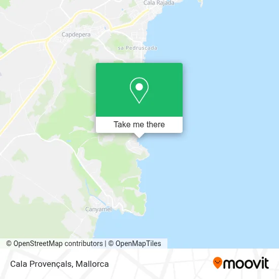 Cala Provençals map