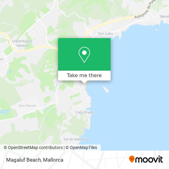 Magaluf Beach map