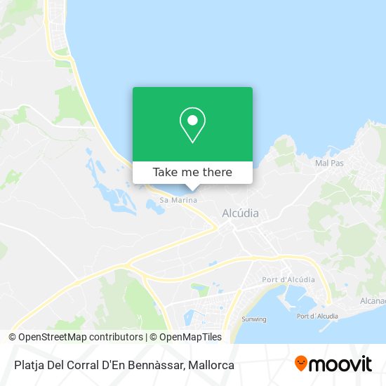 Platja Del Corral D'En Bennàssar map