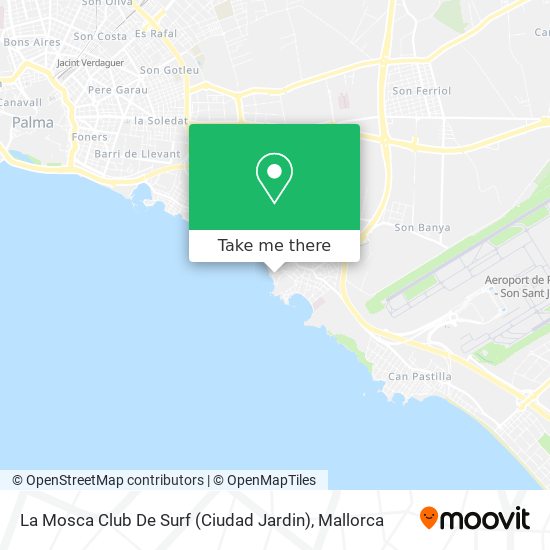 mapa La Mosca Club De Surf (Ciudad Jardin)