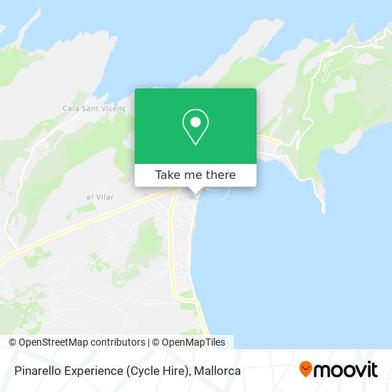 mapa Pinarello Experience (Cycle Hire)