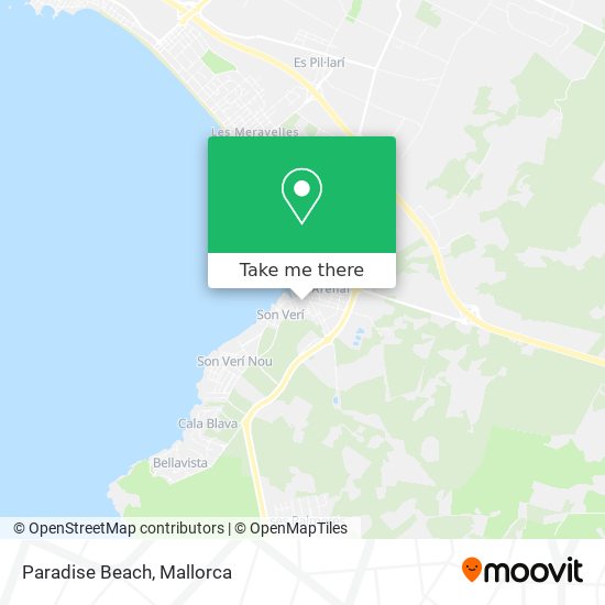 mapa Paradise Beach