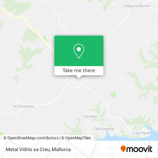 mapa Metal Vidrio sa Creu