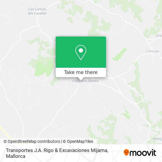 mapa Transportes J.A. Rigo & Excavaciones Mijama