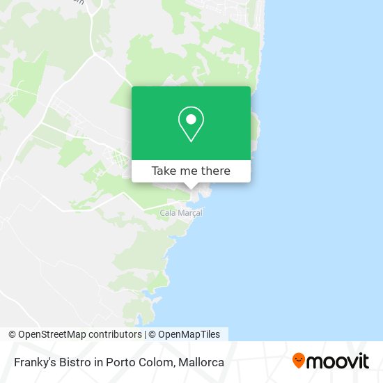 Franky's Bistro in Porto Colom map