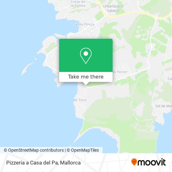 Pizzeria a Casa del Pa map
