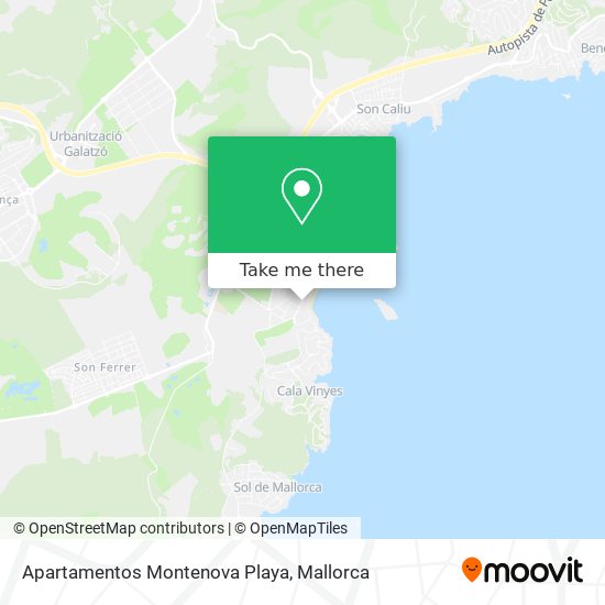 mapa Apartamentos Montenova Playa