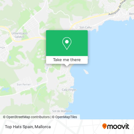 mapa Top Hats Spain